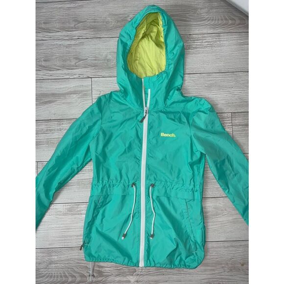 Women's Bench Multipurpose Turquoise and lime Green running Jacket size XS - Picture 5 of 12